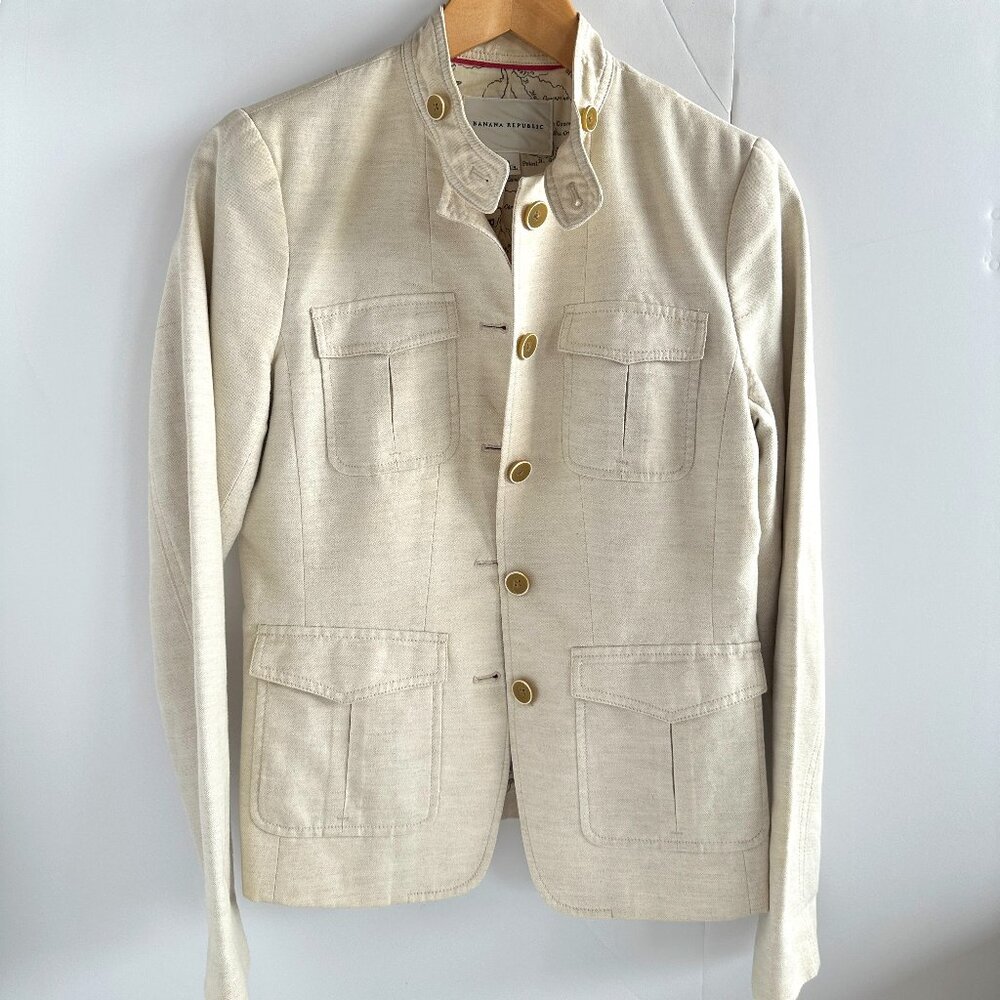 Banana Republic Linen Blend Safari Jacket
